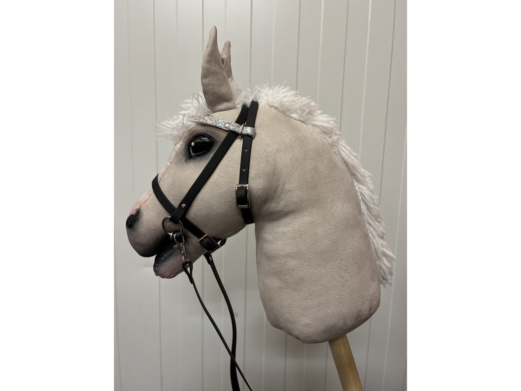 Uzdečka se třpytivou čelenkou pro Hobby horse - vel. M