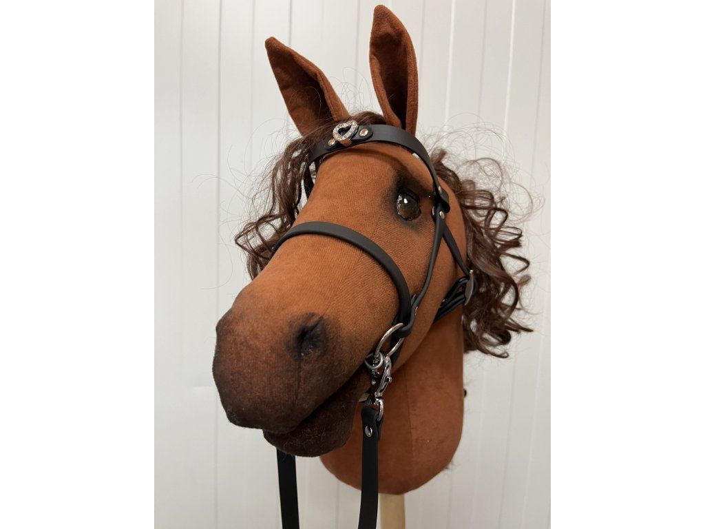 Uzdečka se srdíčkem na čelence pro Hobby horse (vel. M)