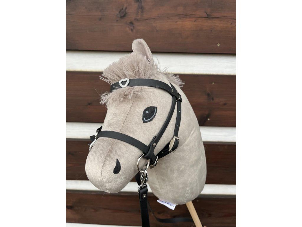 Bezudidlová uzdečka pro Hobby horse (vel. S) - srdíčko